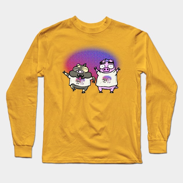 Cash Grab Pigs Wear Shirts Of Shirts! Long Sleeve T-Shirt by calavara